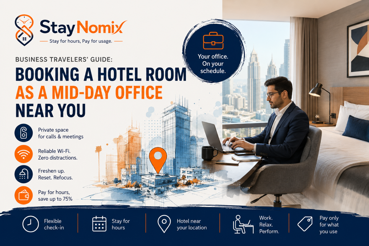Business Travelers' Guide: Booking a Hotel Room as a Mid-Day Office Near You